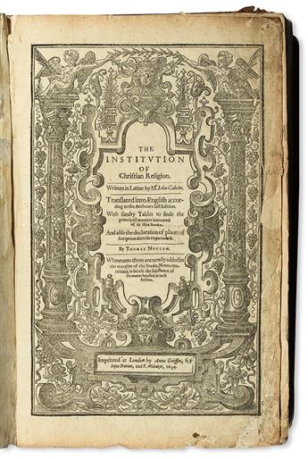 CALVIN, JEAN. The Institution of Christian Religion.  1634